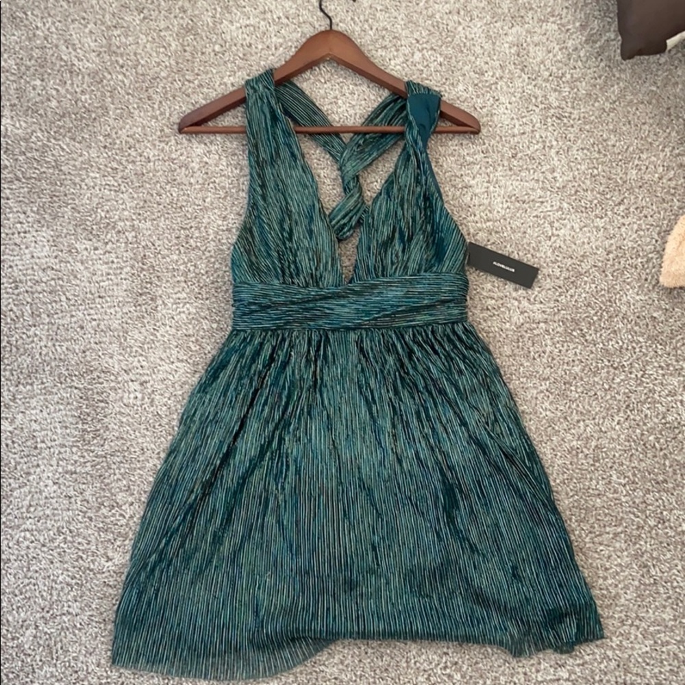 short sparkly teal dress from lulus